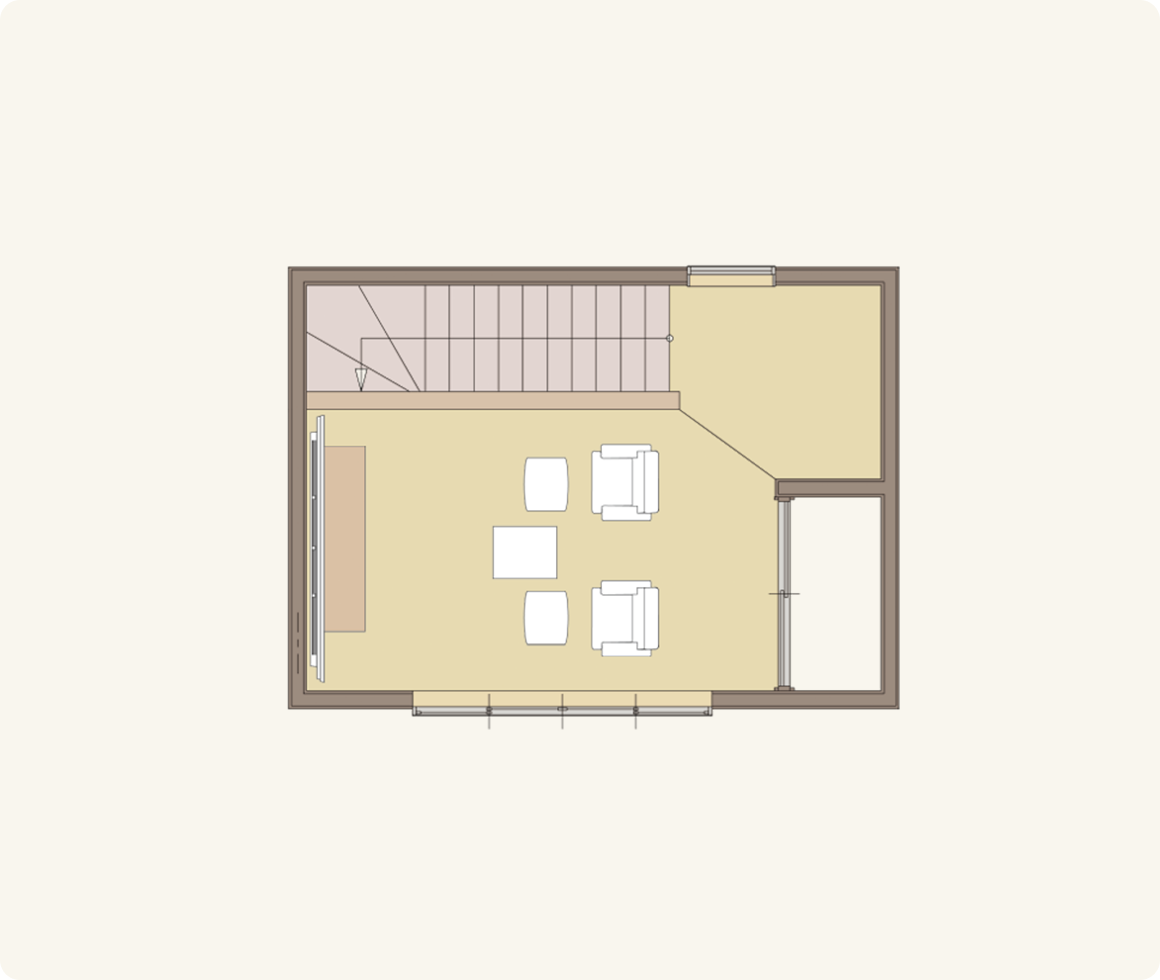 画像:間取図1階